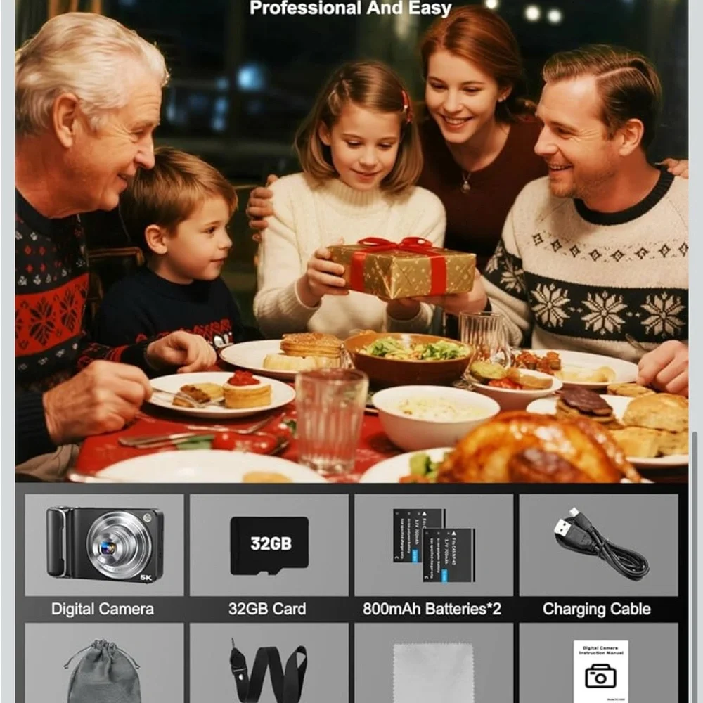 New in Box - Amazon - 5K Digital Camera for Photography